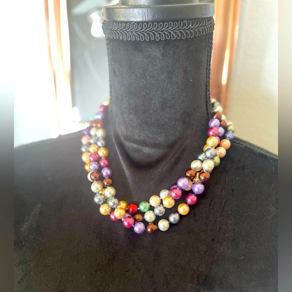 3 individual beaded necklaces